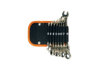 Набор комбинированных ключей с трещоткой в сумке MXT-8-SB (8 предметов, CrV, сумка оксфорд)